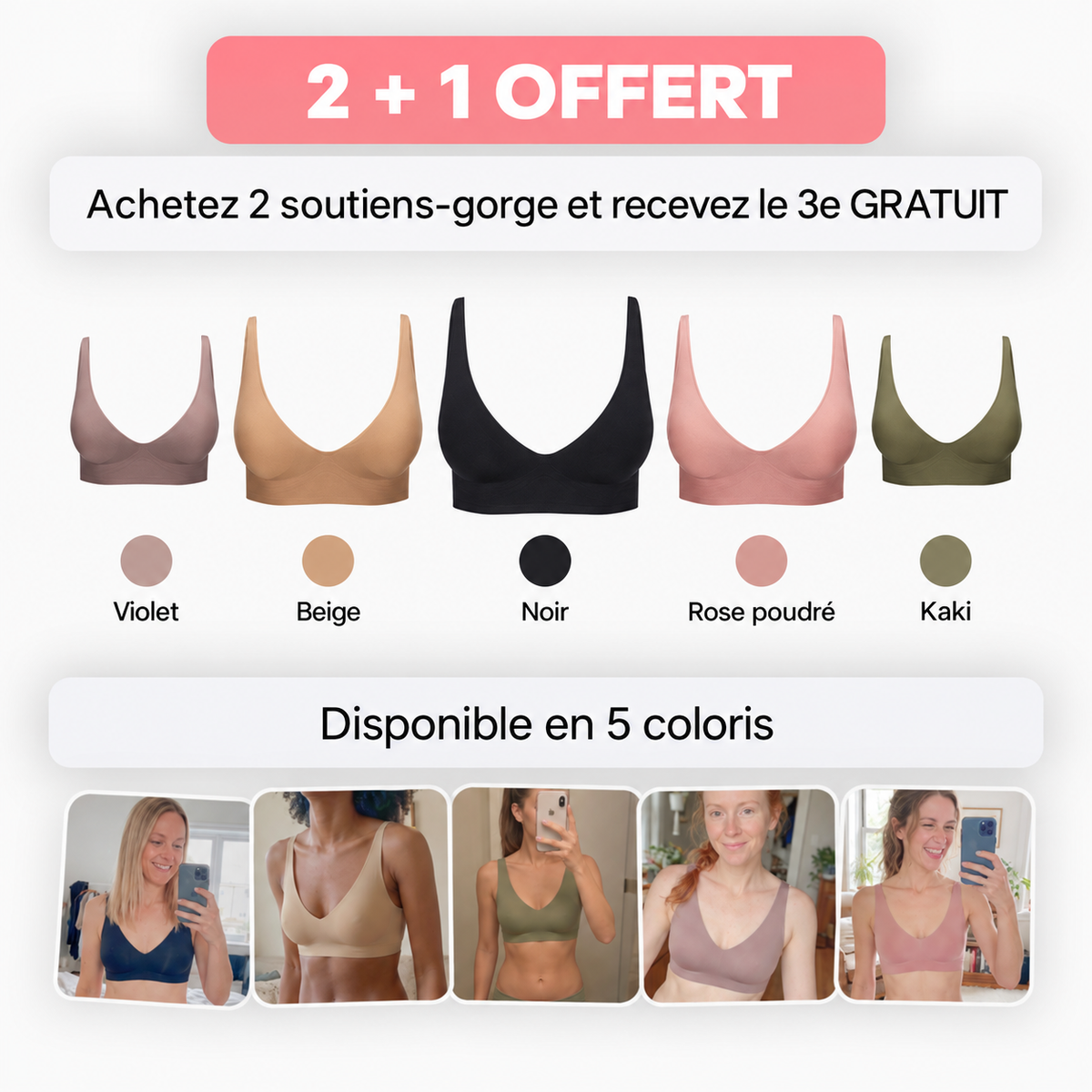 Soutien-gorge Comfort sans coutures ni armatures