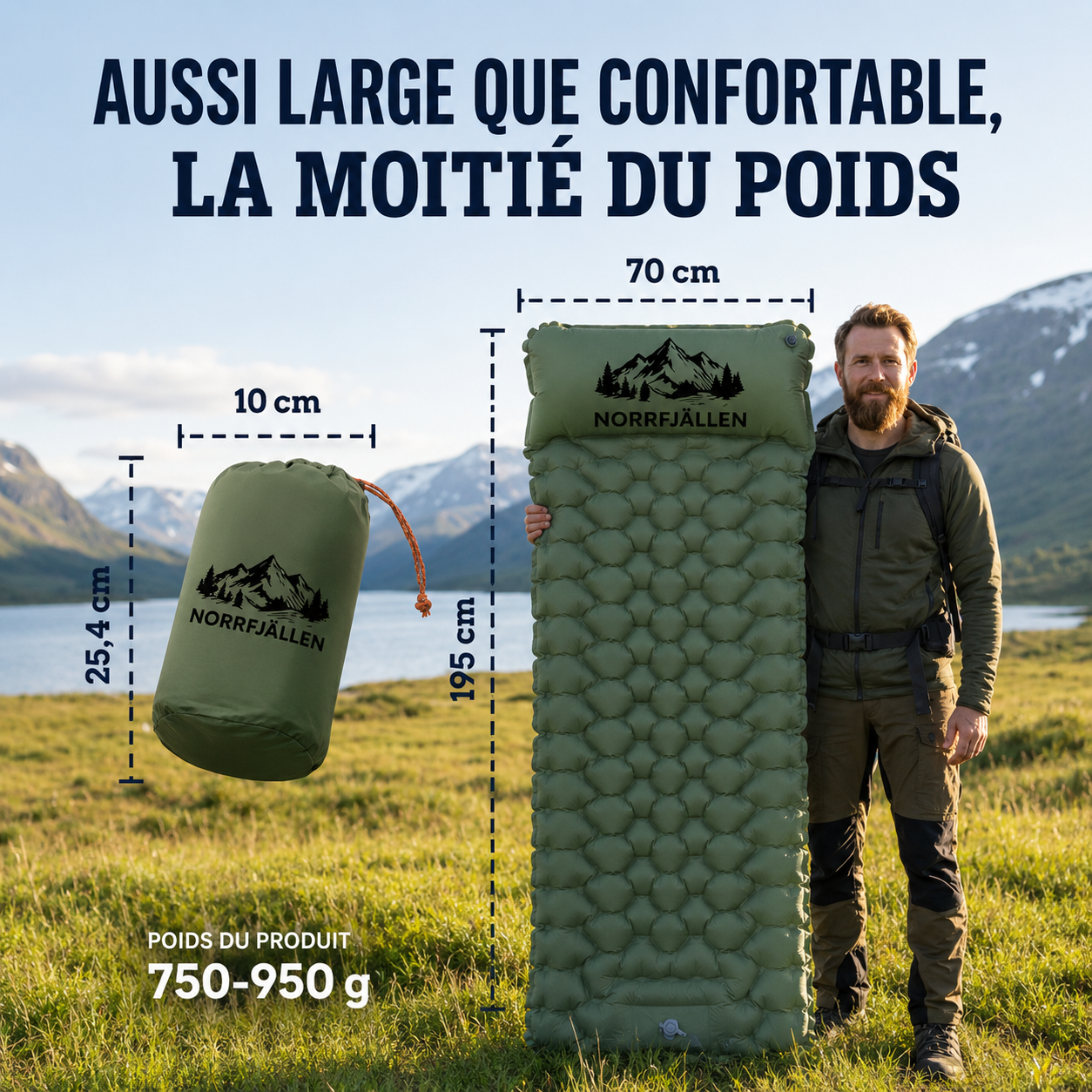 NordicAir™   Matelas de camping ultraléger et compact