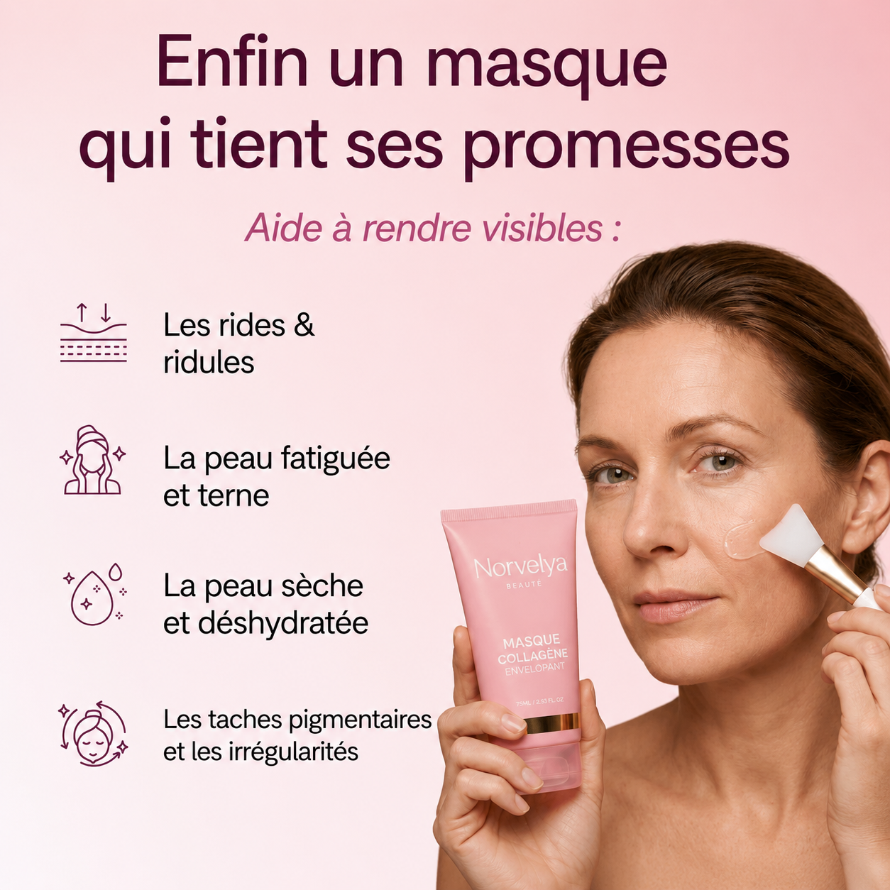 Masque bio-collagène + Pinceau